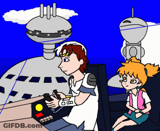 Civilization Beyond Earth Animated People In Flying Vehicle GIF