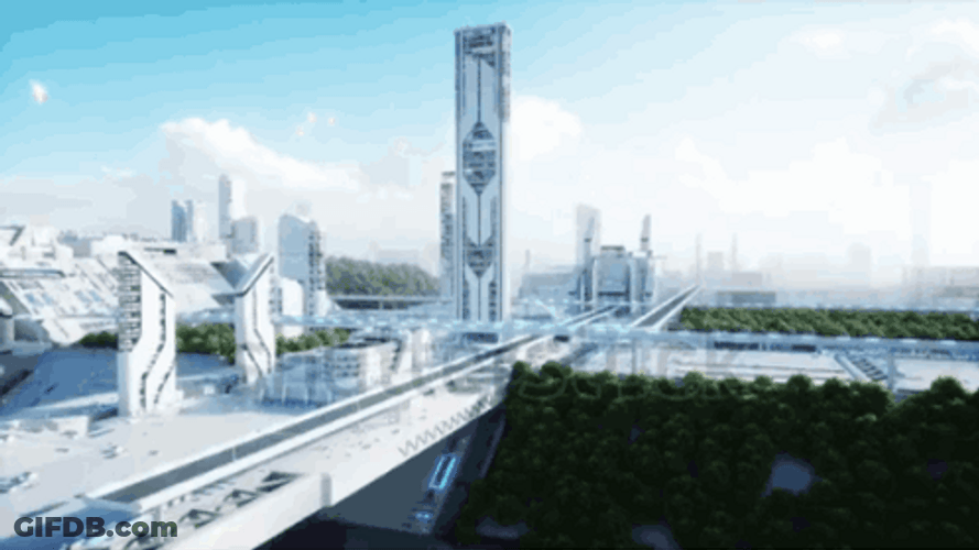 Civilization Beyond Earth Featuring Flying Trains GIF