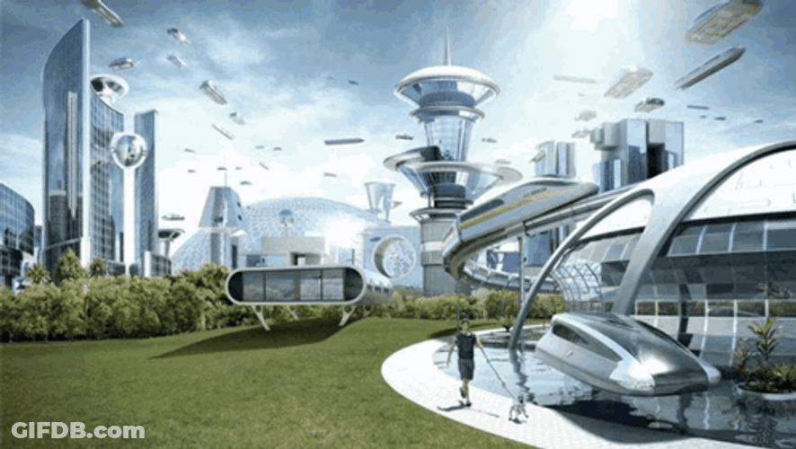 Civilization Beyond Earth Featuring White Buildings And Transportation GIF