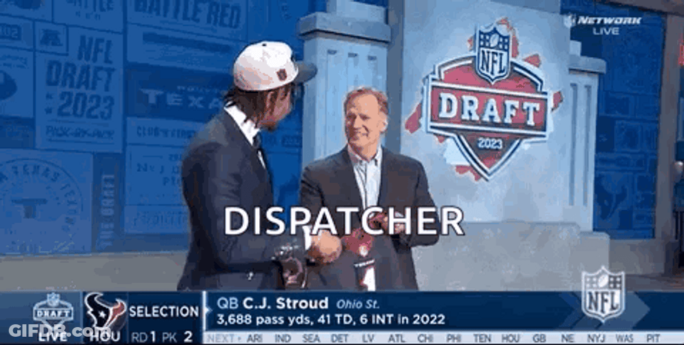 Cj Stroud Nfl Draft Dispatcher GIF