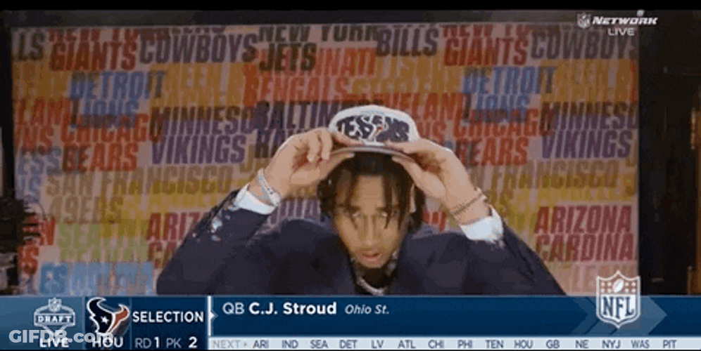 Cj Stroud Putting Cap On GIF