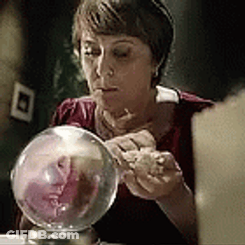 Clairvoyant Marcia Watching Crystal Ball GIF