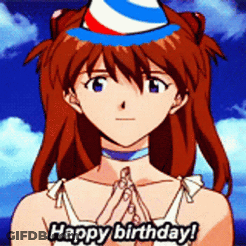 Clapping Asuka Soryu Anime Happy Birthday GIF