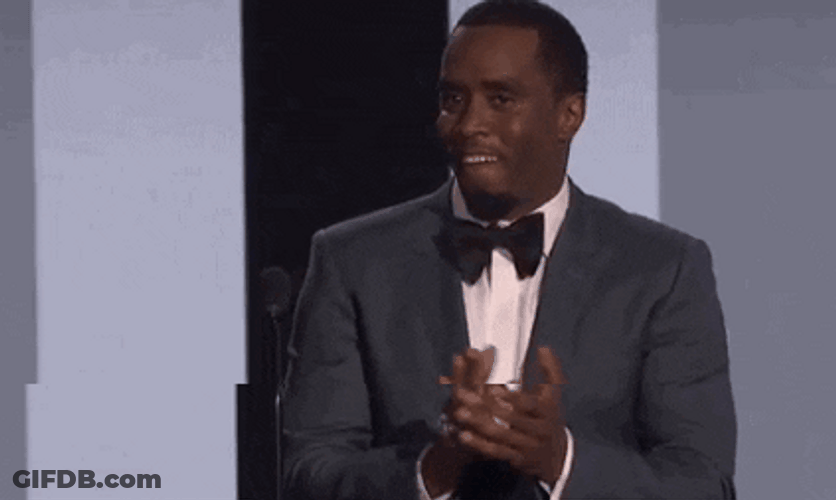 Clapping Diddy Bites Lips GIF