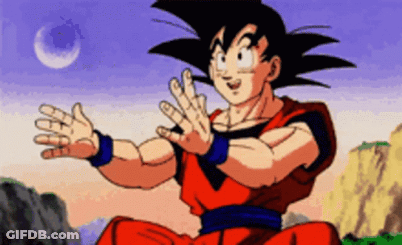 Clapping Goku Dragon Ball Z GIF