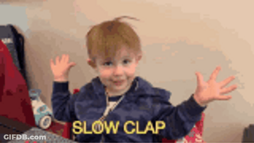 Clapping Hands Round Of Applause Kid Slow Clap GIF