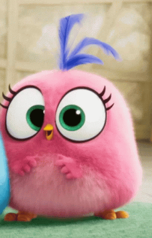 Clapping Light Pink Bird GIF