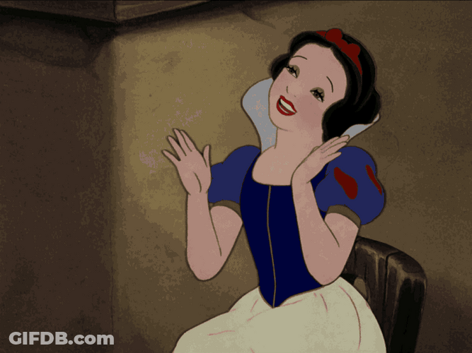 Clapping Snow White GIF