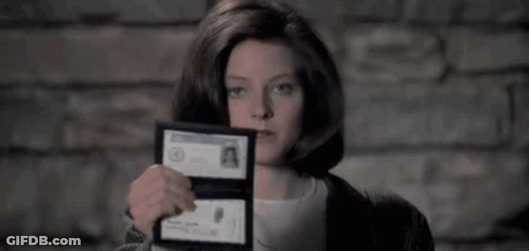 Clarice Shows Badge Silence Of The Lambs GIF