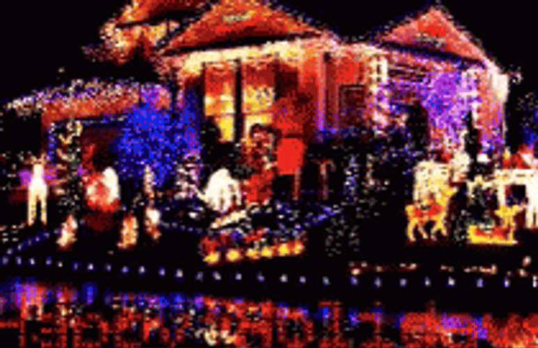 Clark Griswold Christmas Lights Transparent House GIF
