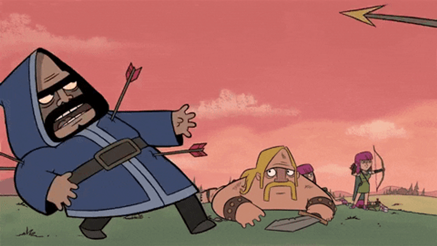 Clash A Rama Battle Arrow Hit GIF
