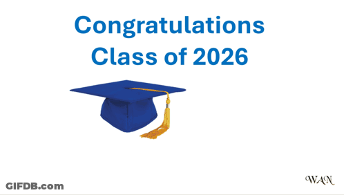 Class Of 2026 With Blue Cap And Diploma GIF