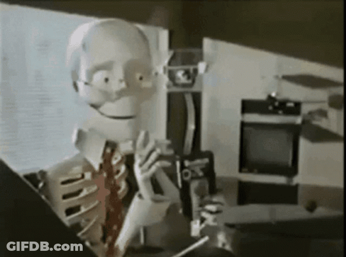 Classic 80S Skeleton Commercial Vhs Tape GIF