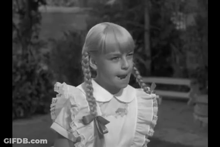 Classic Bad Seed Scary Face GIF