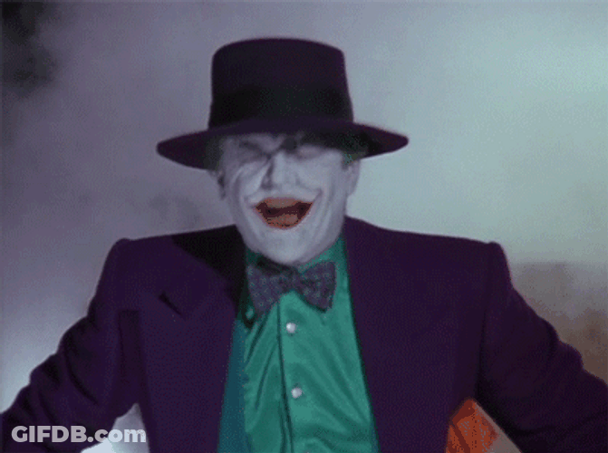 Classic Batman Hysterical Joker Laughing GIF