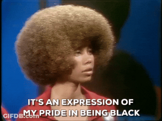 Classic Black Girl Taking Pride Afro Hair GIF