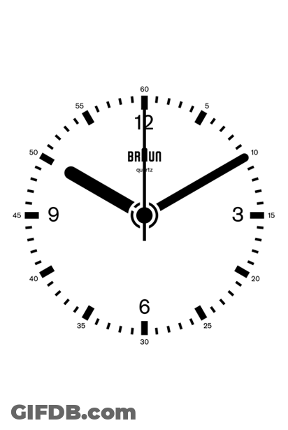 Classic Braun Clockface GIF
