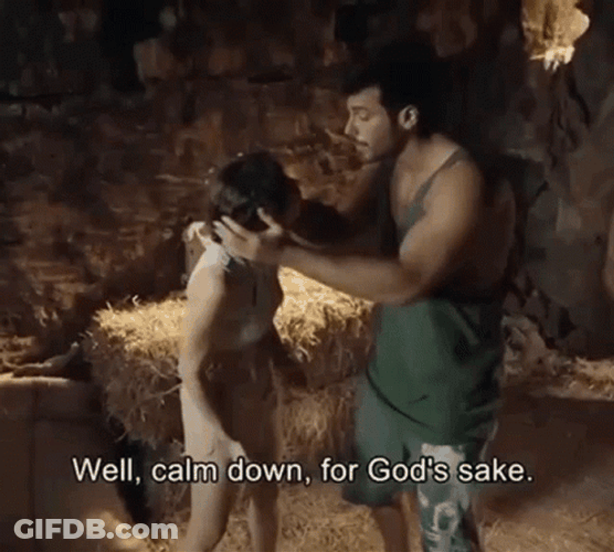 Classic Calm Down Movie Scene GIF