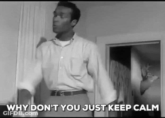 Classic Calm Down Zombie Movie GIF