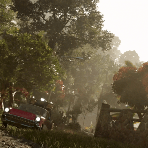 Classic Car Coming In Hot GIF