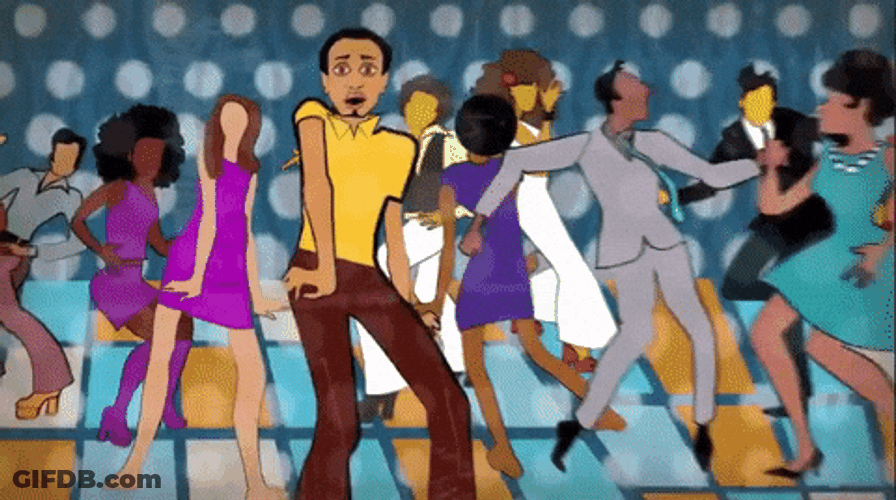 Classic Cartoon 70S Partying GIF