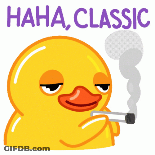 Classic Cxyduck Smoking GIF