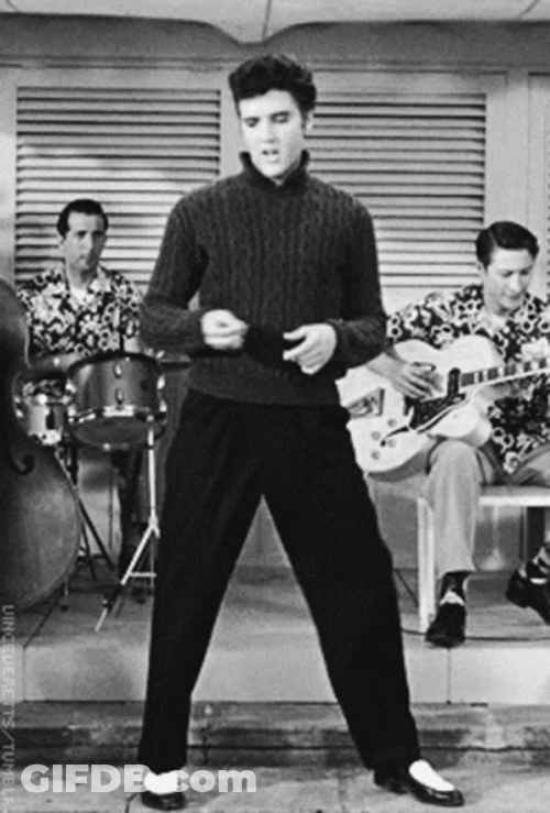 Classic Elvis Rock And Roll Dance GIF