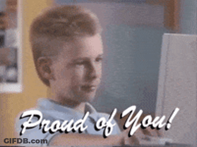Classic Kid Uttering Proud Of You GIF