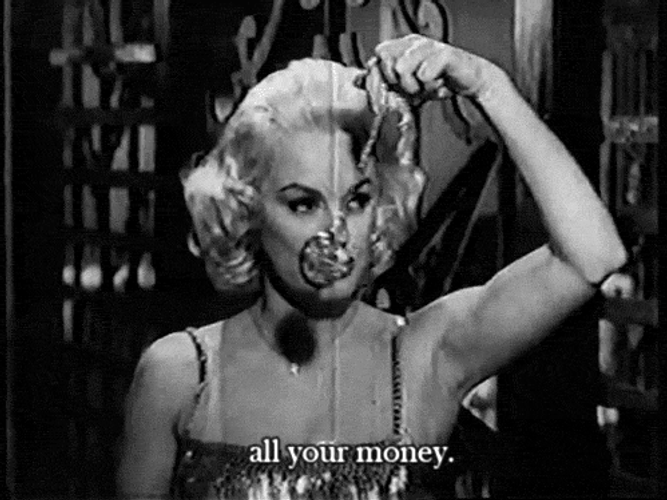 Classic Lady Hypnotizing Herself GIF