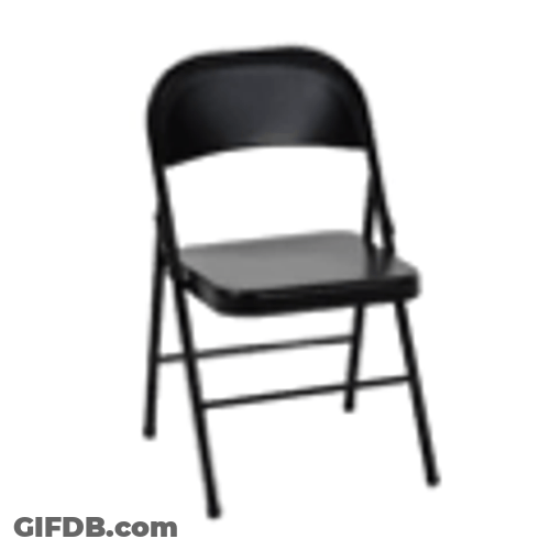 Classic Metal Black Chair GIF
