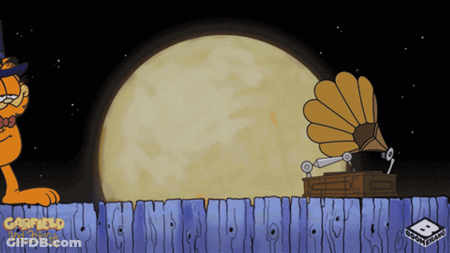 Classic Musician Hat Garfield Dancing GIF