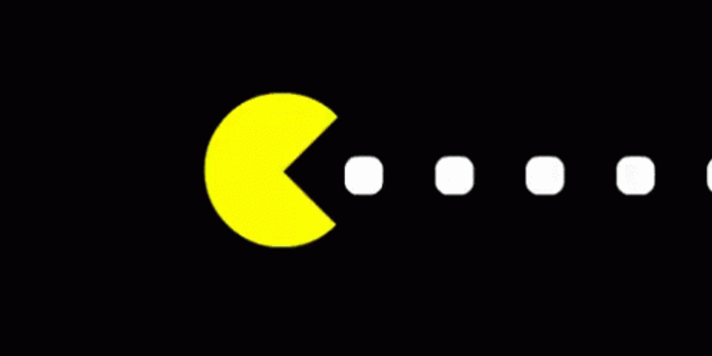 Classic Pacman Game White Dots GIF