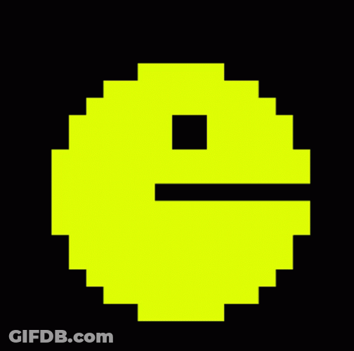 Classic Pacman Pixelated Icon GIF