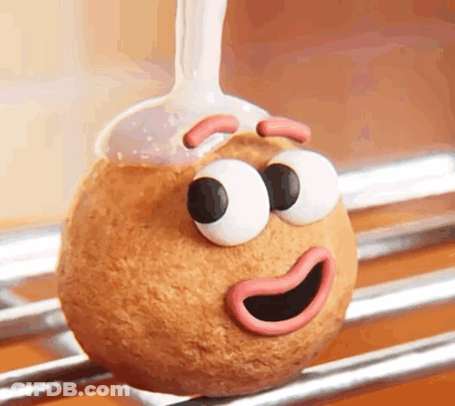 Clay Face Cookie Close Up GIF