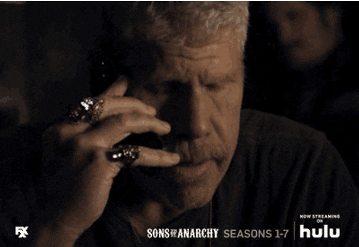 Clay Morrow Throwing Phone Sons Of Anarchy GIF