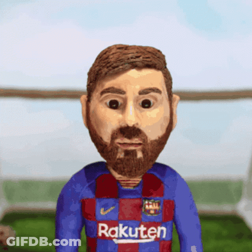 Claymation Lionel Messi And Goat GIF