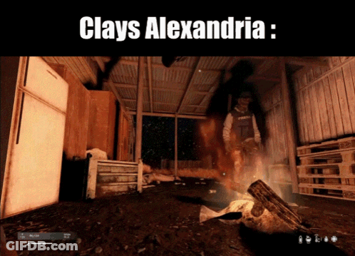 Clays Alexandria Is Written On The Bottom Of A Screen GIF