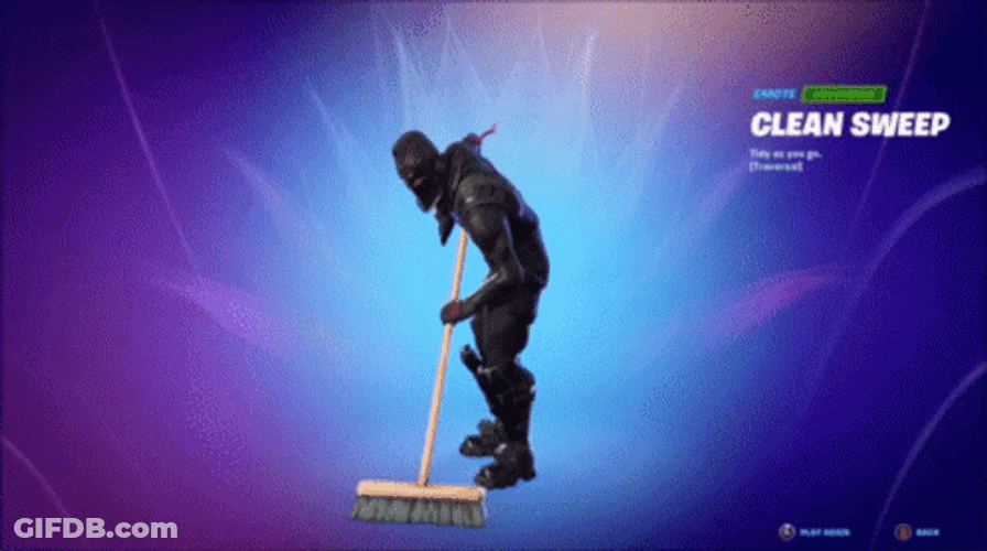 Clean Sweep Emote Fortnite GIF