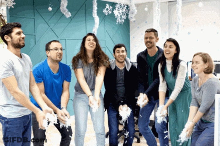 Clean White Falling Confetti GIF