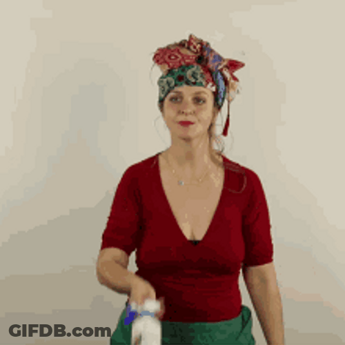Cleaning Lady Getting Ready GIF