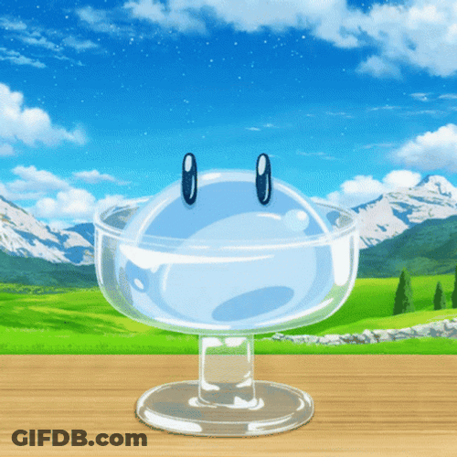 Clear Slime With Cherry On Top GIF
