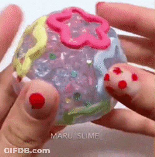 Clear Slime With Stars GIF