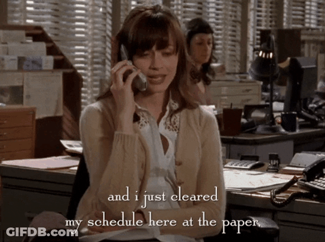 Cleared My Schedule Rory Gilmore Girls GIF