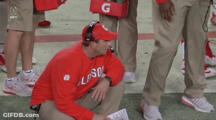 Clemson Coach Jumping GIF