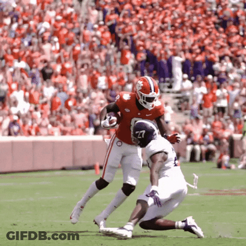 Clemson Dodging Player GIF