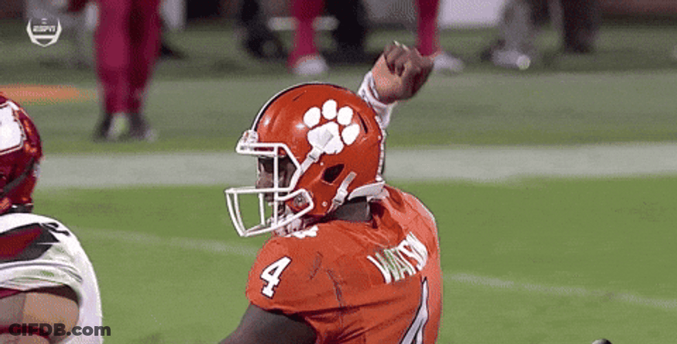 Clemson Naughty Player GIF