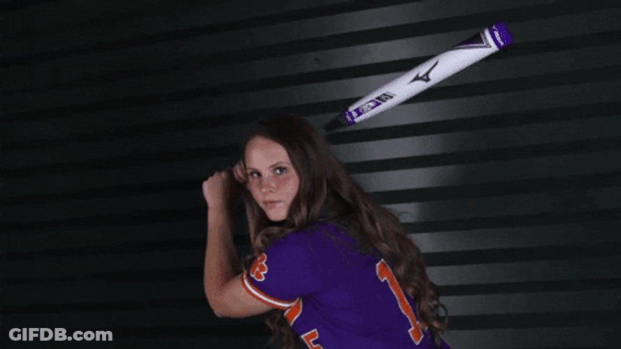 Clemson Player Bat Smash GIF