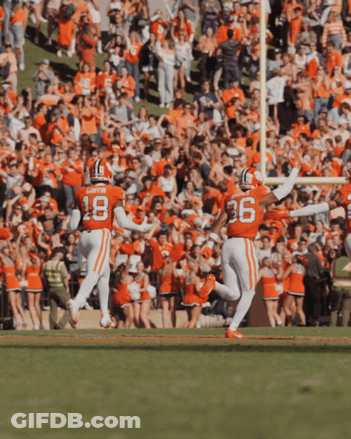 Clemson Players Have Supportive Crowd GIF