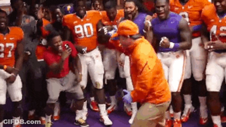 Clemson Team With Crowd Hyper Moments GIF