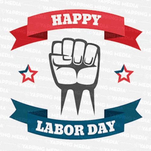 Clenched Fist Strength Happy Labor Day GIF